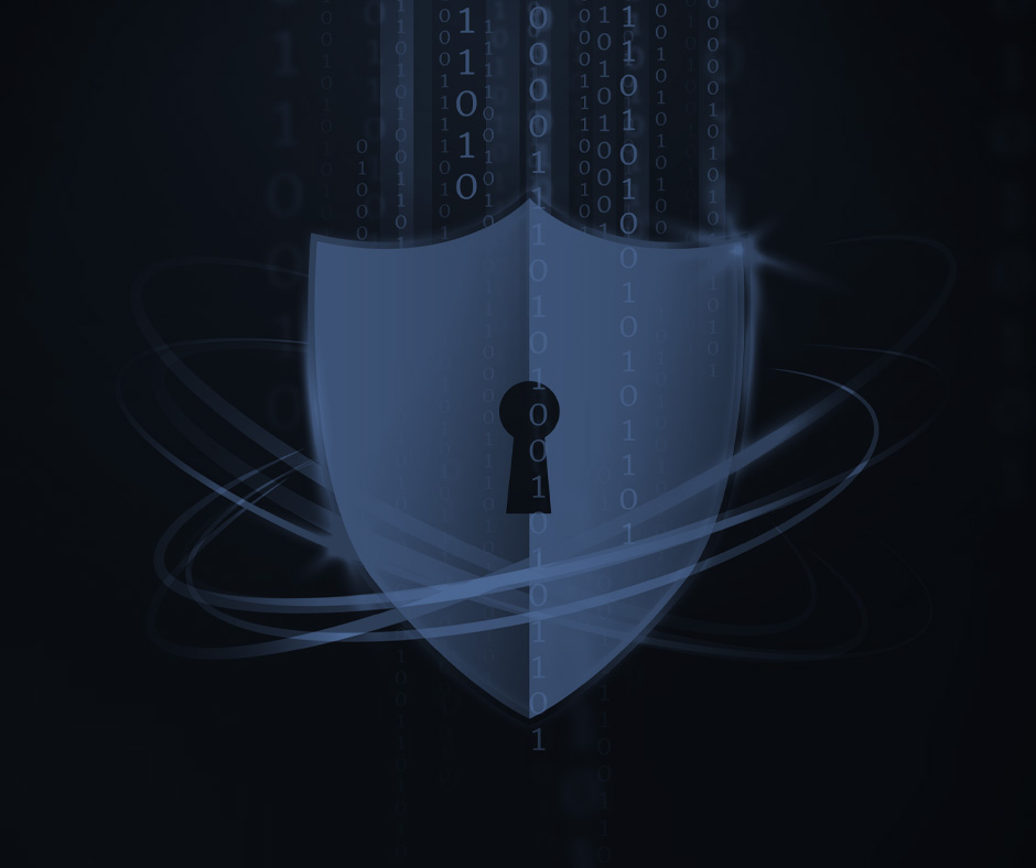 Symbol cyberbezpieczeństwa - – ochrona danych i systemów przed cyberatakami